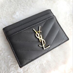 Gray YSL cardholder
